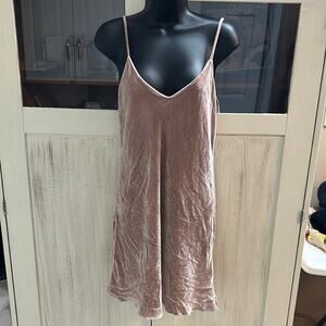 Reformation Velvet V-Neck Mini Tank Dress